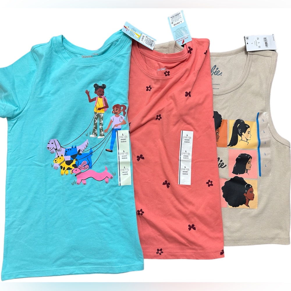 Cat & Jack Big girl bundle of tops size 10/12 L NWT